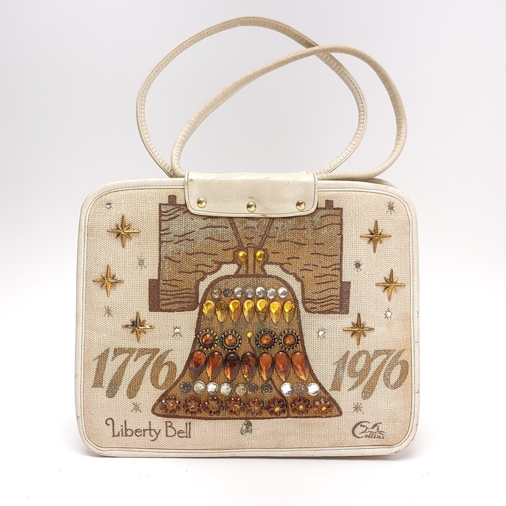 Enid Collins Of Texas Vintage 1960s Purse Bag LIBERTY BELL Genuine Handbag