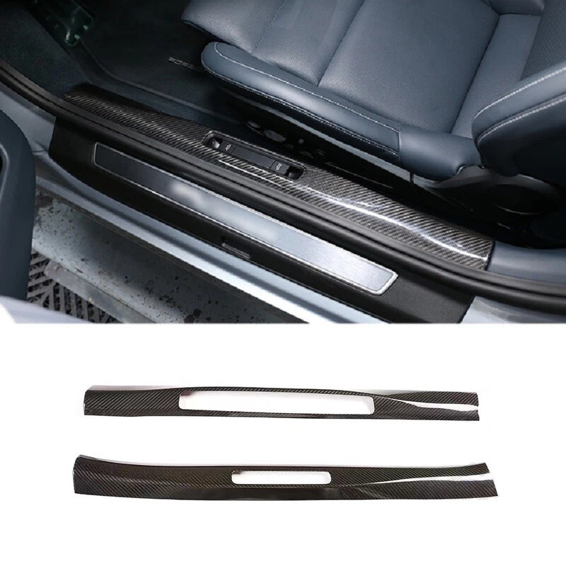 Carbon Fiber Door Sill Plate Inner Scuff Cover Guard For Porsche 911 992 2019-24