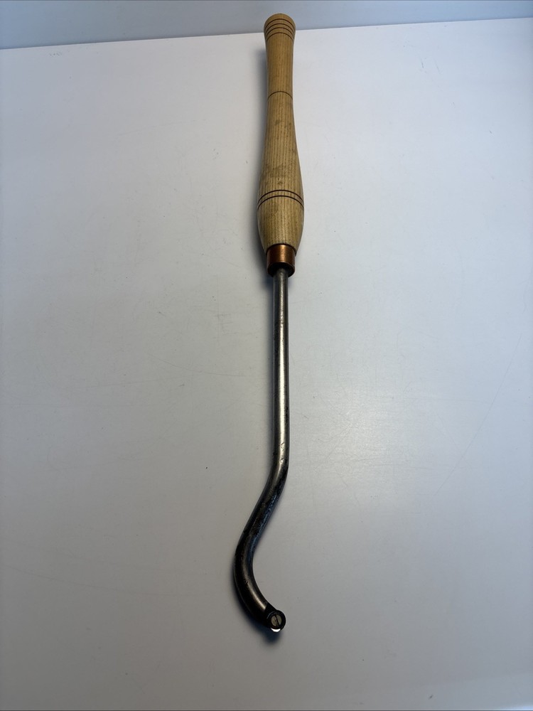 Vintage Wood Turning Hollowing Tool Curved Shank Replaceable Cutter