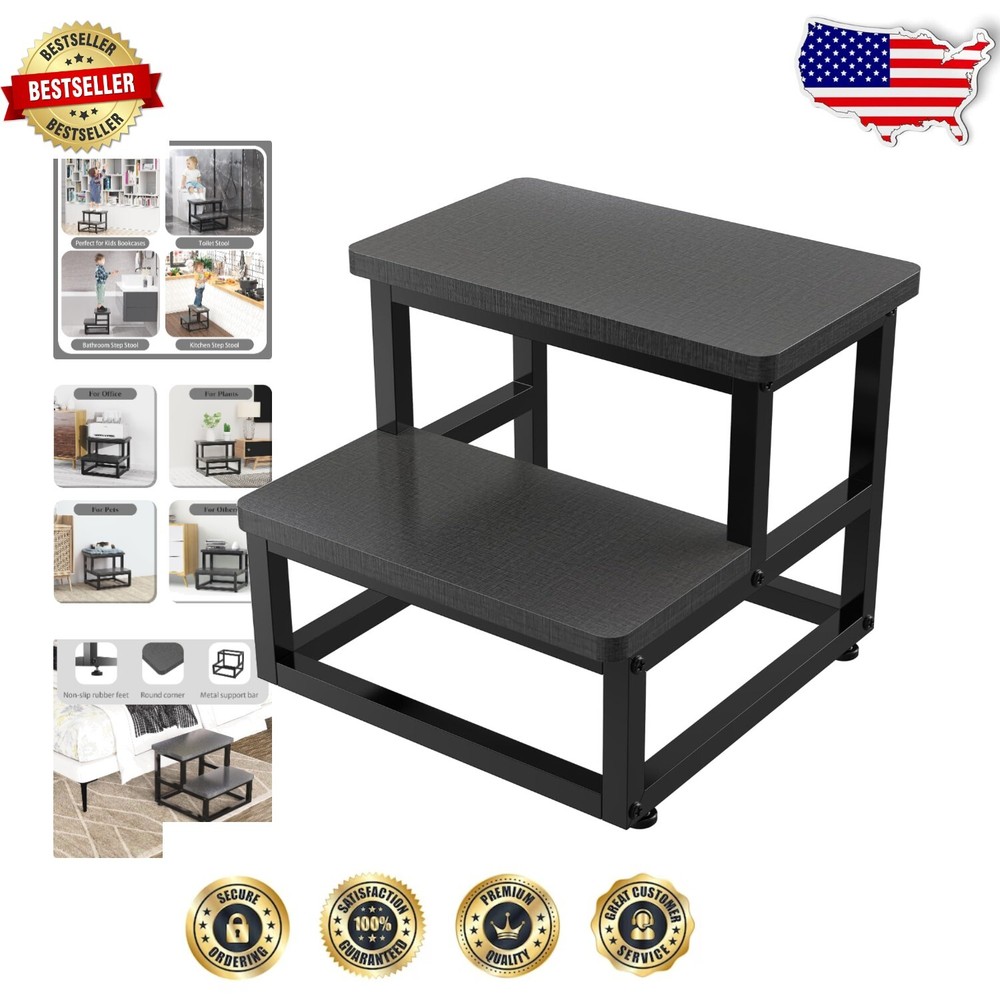 Durable Multi-Purpose Step Stool with Safety Design for Kitchen & Bathroom