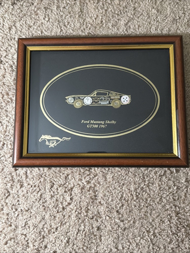 Handmade Gerald Sterzik Watch Part Art - 1967 Ford Mustang Shelby GT500 Framed