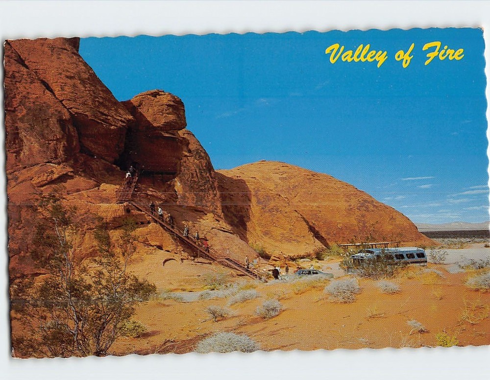 Postcard Atlatl Rock Valley of Fire State Park Nevada USA
