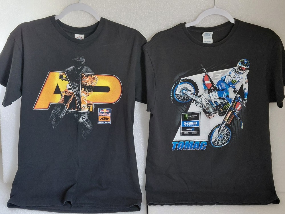 X2 Double Sided Motocross T Shirts Eli Tomac Aaron Plessinger Monster Yamaha KTM