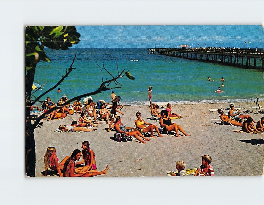 Postcard The beach at popular Lauderdale By The Sea Florida USA