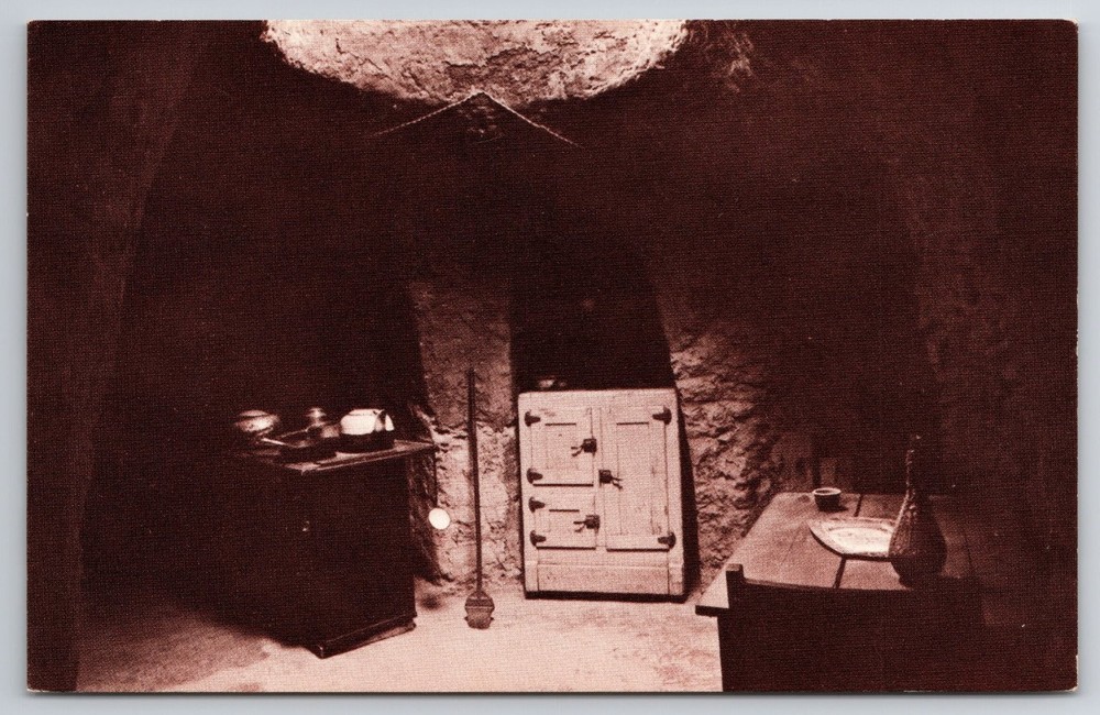 Forestiere Underground Gardens Fresno CA 1972 Kitchen Postcard Micha Langer