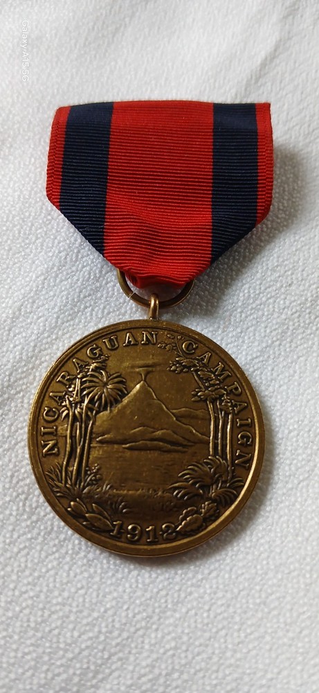 Nicaraguan Campaign 1912 Navy Medal Full Size Repro with Safety Pin