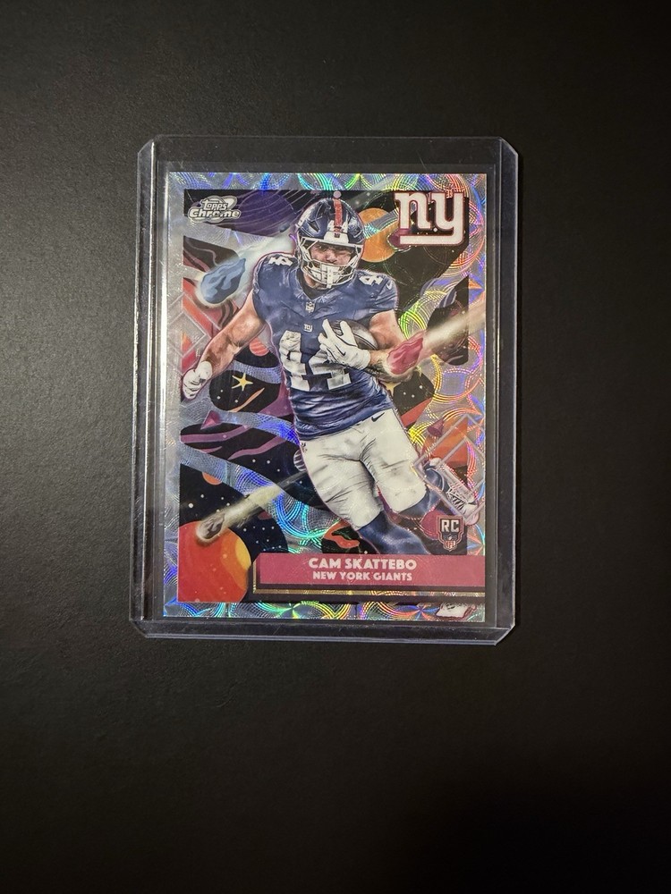 2025 Topps Chrome Cosmic Cam Skattebo Nucleus Refractor SP 176 Rookie RC Giants