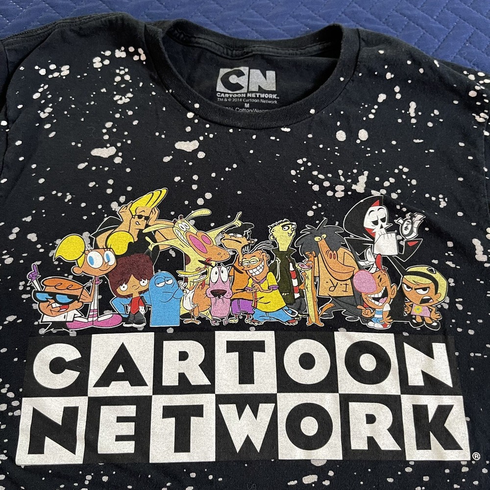 Cartoon Network speckled black t shirt Adult M