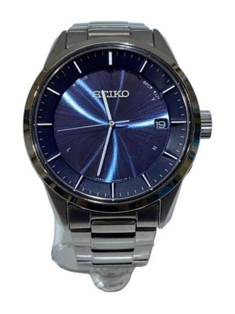 Seiko Analog Solar 7B24 Men's Quartz  Round Navy W42mm Japan made