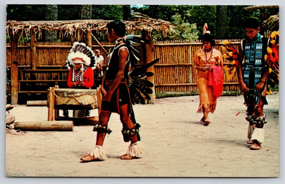Native Americana~Home Of Alabama-Coushatta Tribes~Vintage Postcard