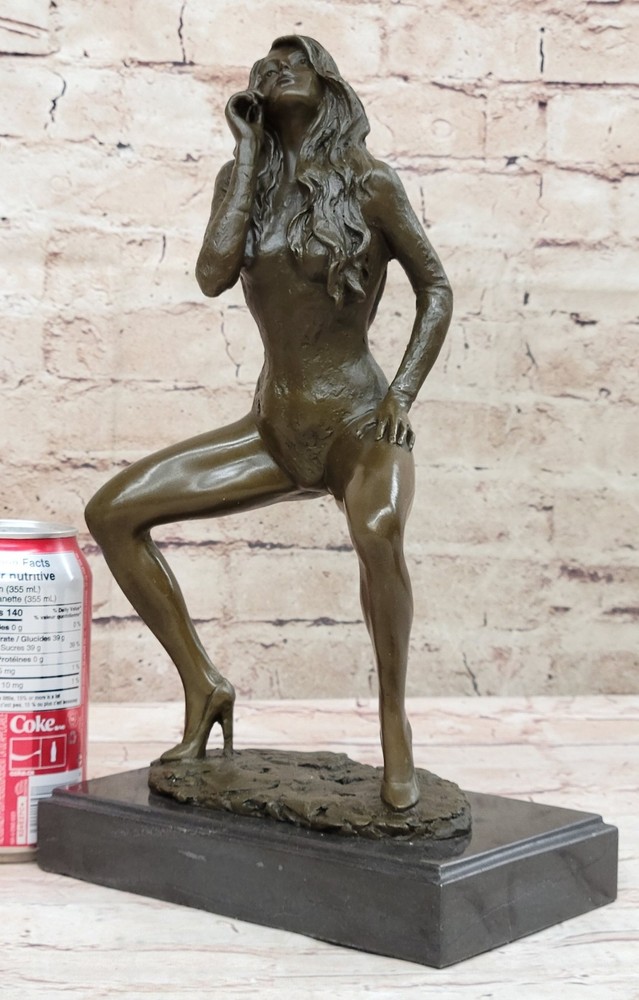Bronze Art Deco Nude Female Sculpture Signed Mavchi Original Statue Deal