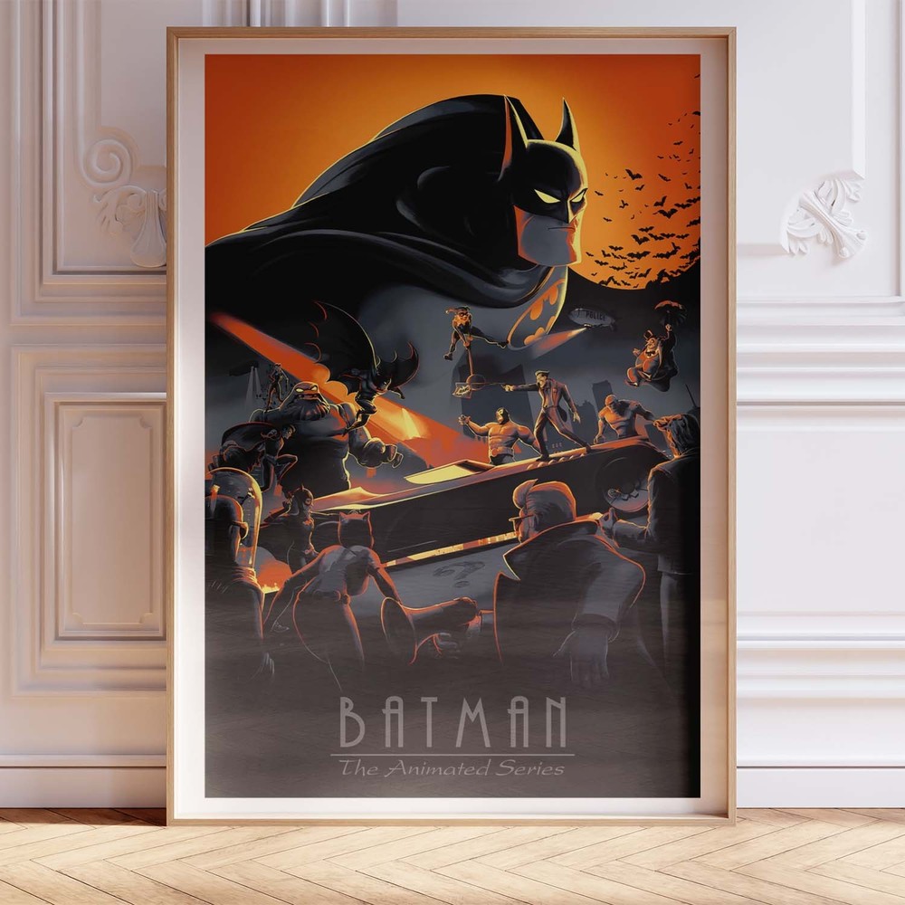 Batman Poster Wall Art A0 Large Print Decor Animated Series