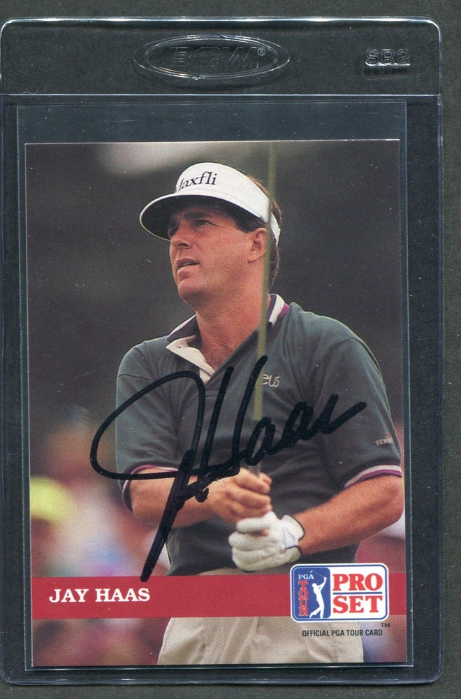 1992 Pro Set Golf Jay Haas #27 Signed Autograph Auto