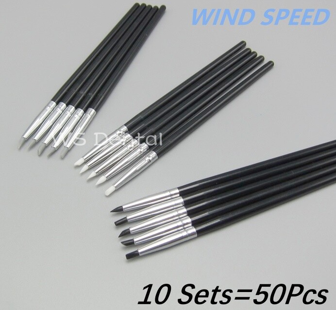 10kit 50pc Dental Silicone Brush Pen Adhesive Composite Resin Cement Tooth Brush