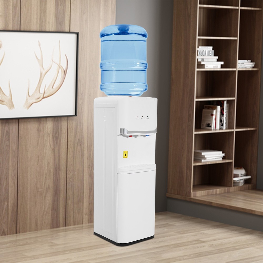 Hot&Cold&Warm Water Cooler Top Loading Water Dispenser – White, Holds 5 Gallon