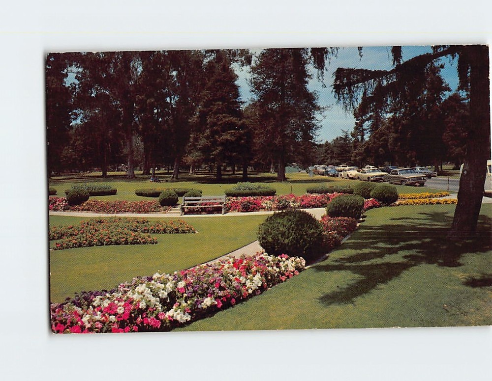 Postcard Sunken Garden in Recreation Park Long Beach California USA