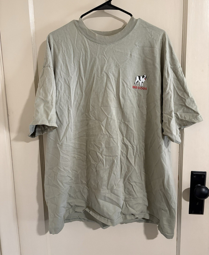 Big Dogs Santa Barbara Baseball Double-Sided Graphic Green T-Shirt Men's 2XL