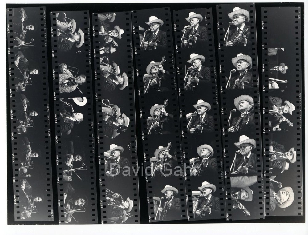 '71 Bill Monroe Phila Folk Fest Father of Bluegrass Old Contact Sheet Photo B255