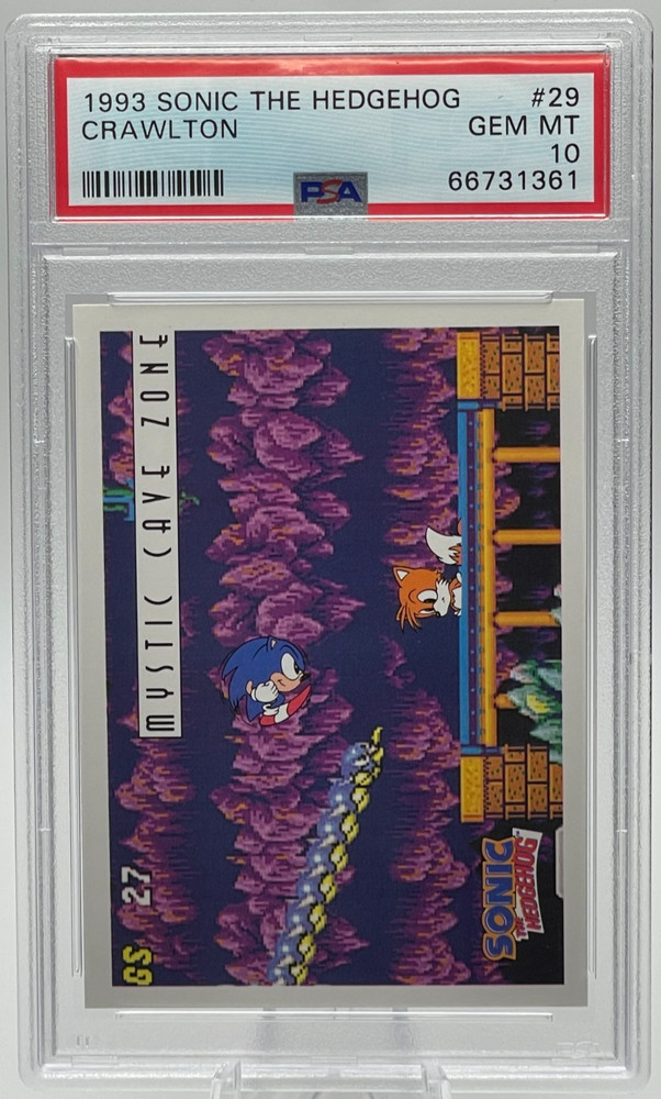 1993 Topps Sonic the Hedgehog #29 “Crawlton” PSA GEM MT 10 Non-Sport