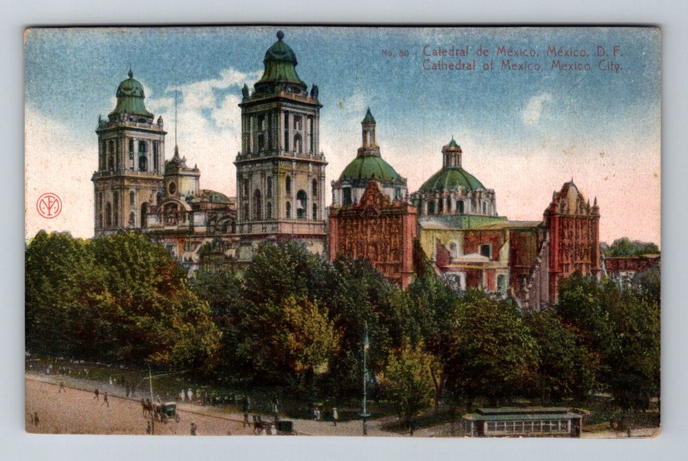 Mexico City- Cathedral Of Mexico Postal Souvenir Old Card View Vintage Postcard