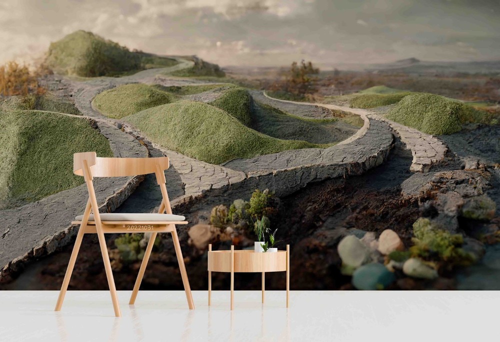 3D Sky Field Path Landscape Wall Murals Wallpaper Murals Wall Sticker