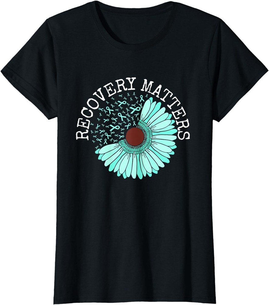 Recovery Matters Drug Alcohol Awareness Addiction Ladies' Crewneck T-Shirt