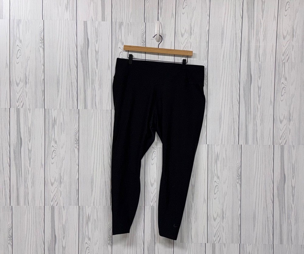 Nike leggings womens size 1x solid black compression high rise stretch