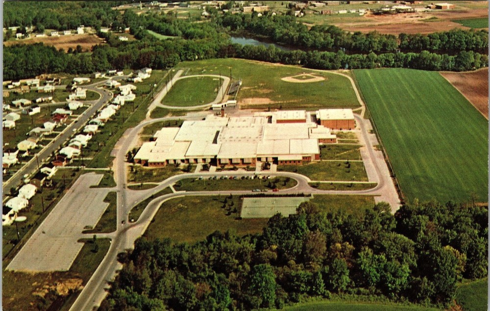 Dover DE-Delaware, Dover High School, Aerial, Vintage Postcard