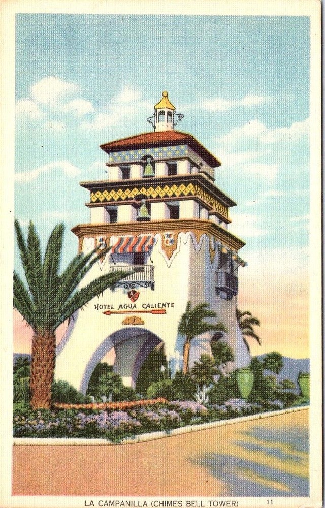 Chimes Bell Tower, Hotel Agua Caliente, TIJUANA, Mexico Postcard