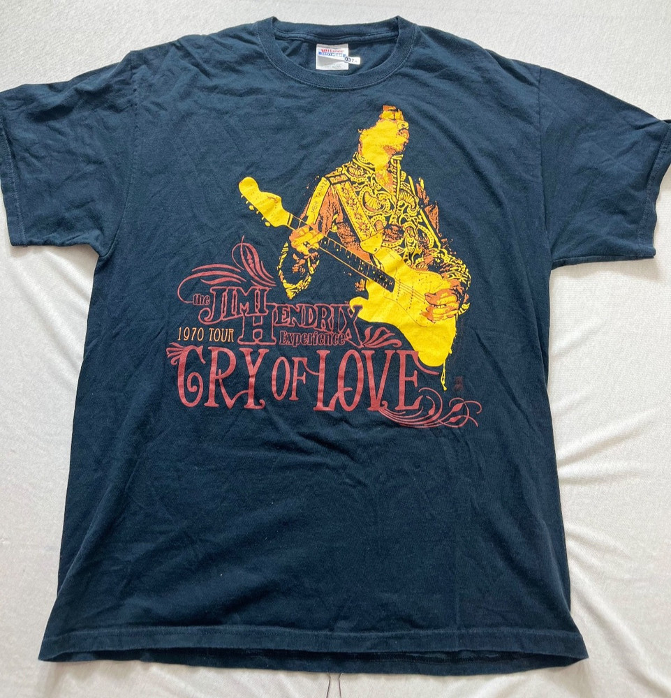 Vintage 2000's  Jimi Hendrix cry of love tour T-shirt Size L , Hanes heavyweight