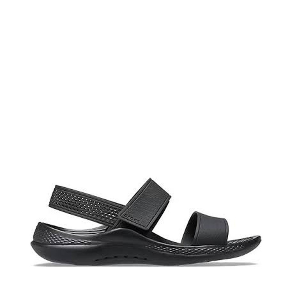 Crocs Literide 360 Sandal Black Grey Adjustable Strap 206711 Womens Size 10