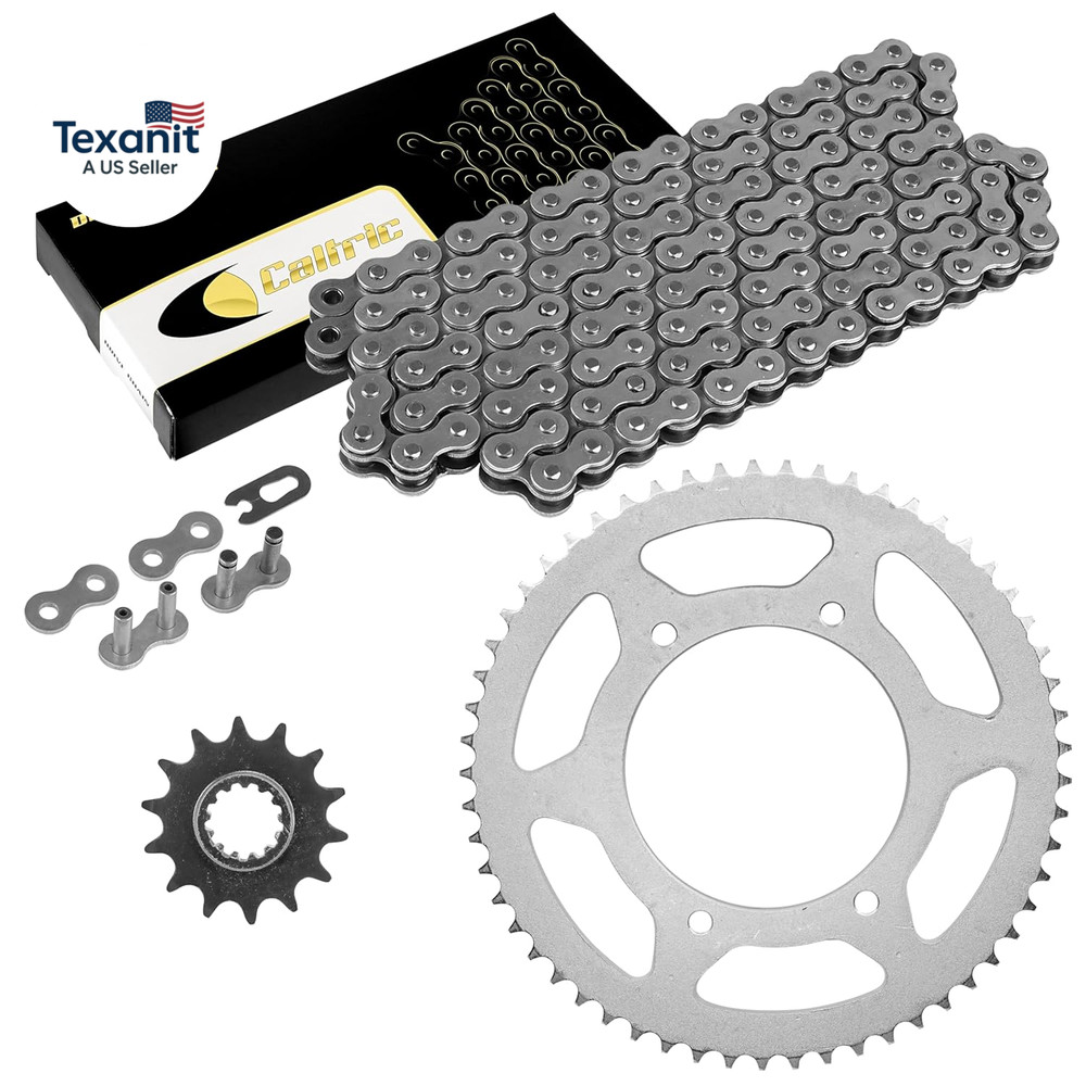 Drive Chain and Sprockets Kit Compatible with Suzuki DR-Z125L DRZ125L 2003-2016