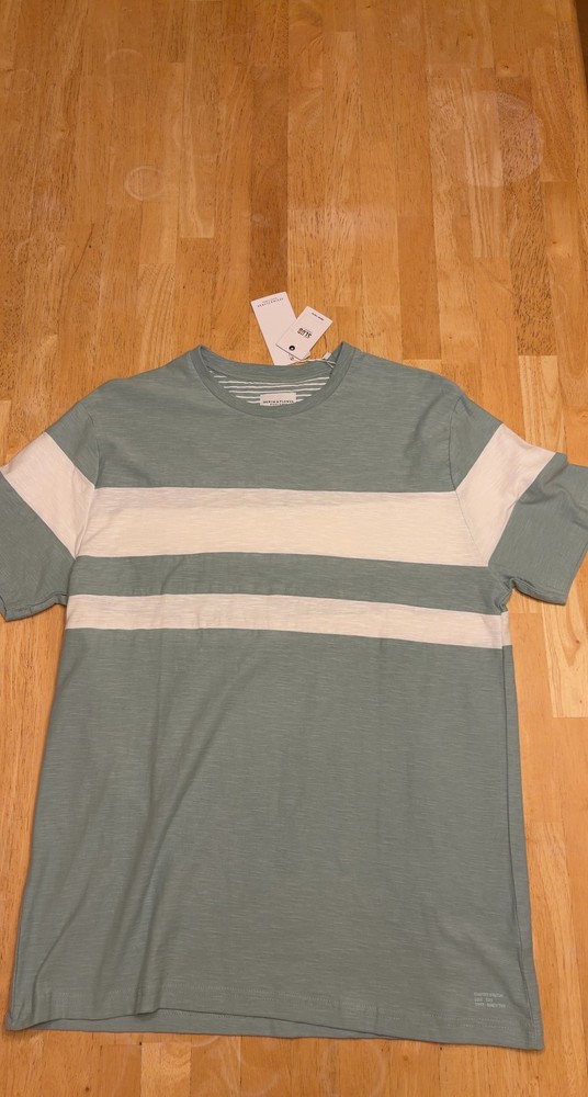Denim & Flower Ricky Singh Slub Stripe T-Shirt L