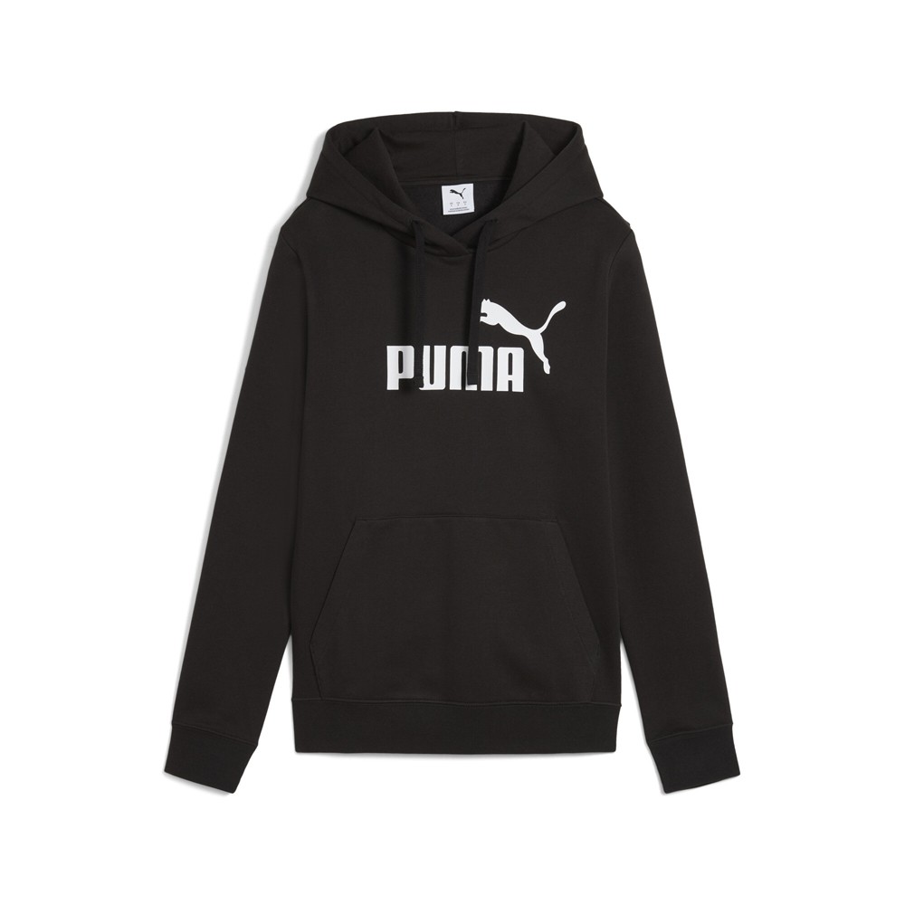PUMA Essentials No. 1 Logo Pullover Hoodie Womens Black Casual Outerwear 6823880