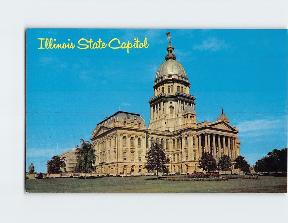 Postcard State Capitol Springfield Illinois USA