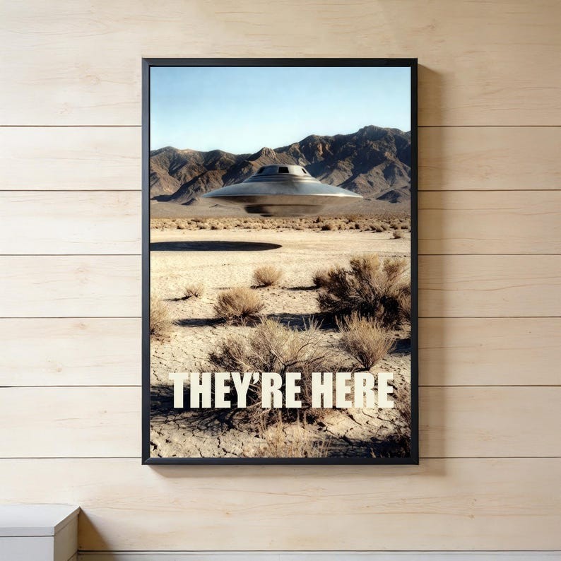 The Bob Lazar Story UFO UAP Flying Saucer Area 51 Poster,Wall Art Print