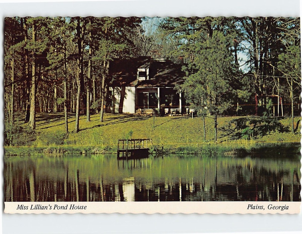 Postcard Miss Lillians Pond House Plains Georgia USA