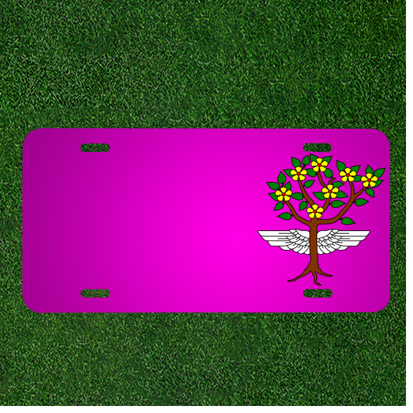 Custom Personalized Car License Plate With Add Names To Tree Wings Roots