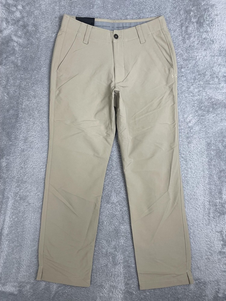 Under Armour Pants Mens 32x30* Beige Straight Loose Fit Golf Stretch Performance