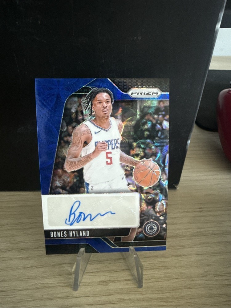 2024-25 Panini Prizm - Signatures Bones Hyland #SIG-BHC Choice Blue Prizm /49