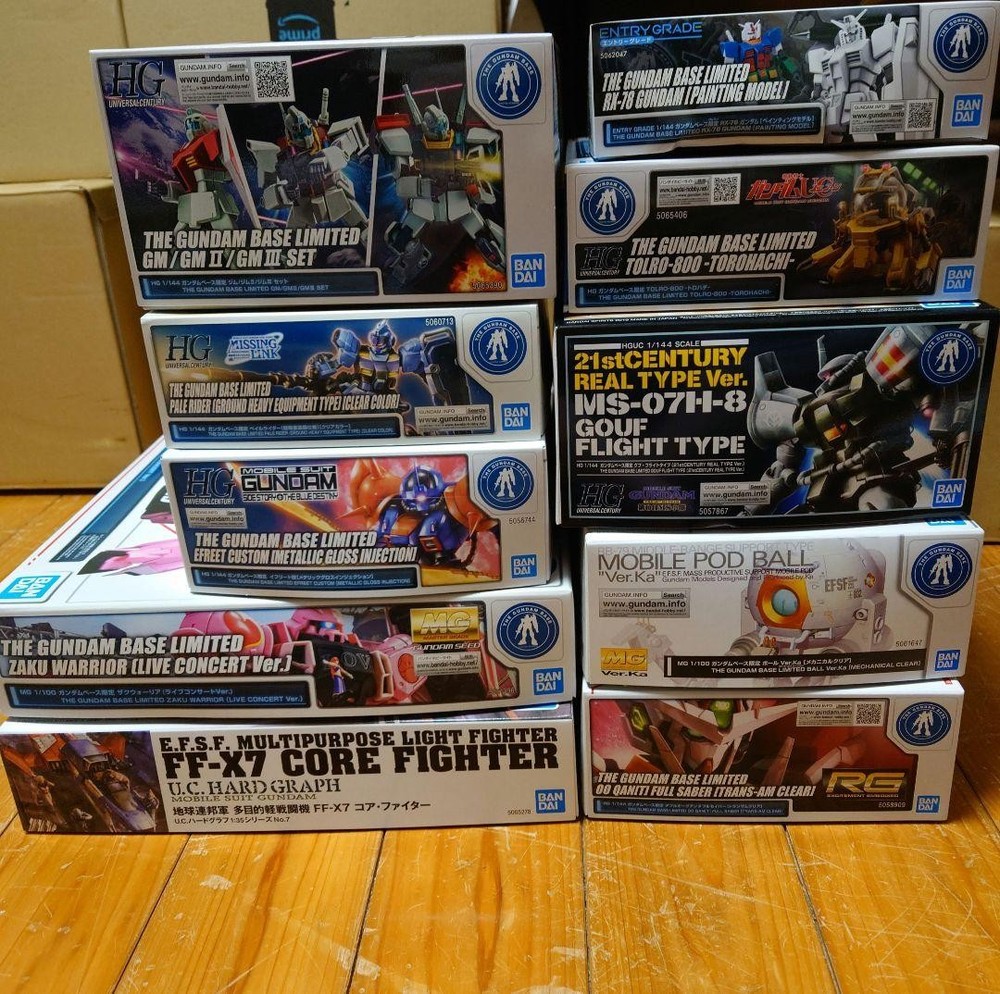 10-piece set Gunpla HG MG RG Gundam Base Limited #9b2423
