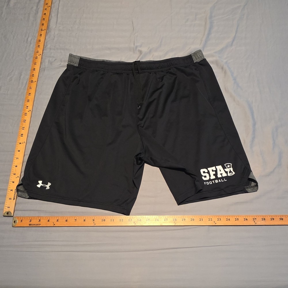 Under Armour HeatGear Men's Black Athletic Shorts Mesh Drawstring XXL Loose