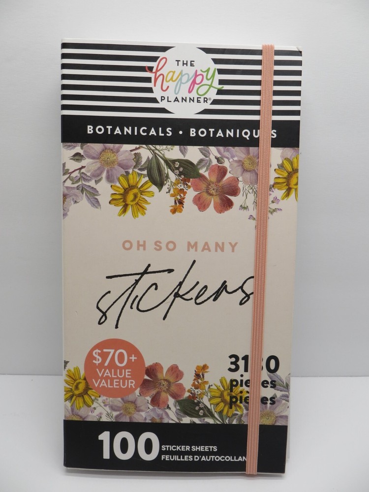 The Happy Planner Oh So Many Stickers Botanicals 100 Sheets 3130 Pieces NEW