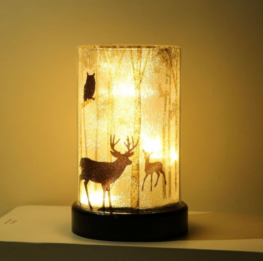 Deer LED Table Lamp Battery Operated – Cordless Night Light Decor Gift