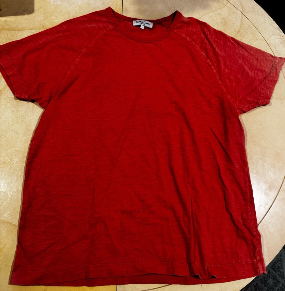 You Must Create YMC Mens Red Tshirt Size Large Short Sleeve Cotton Tee