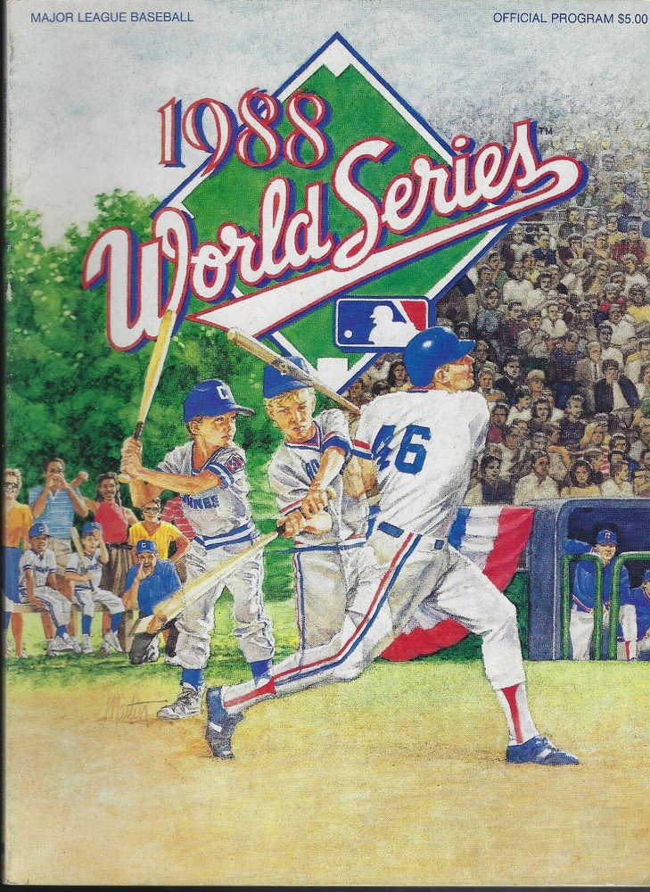 1988 World Series Program - Los Angeles Dodgers Champions Oakland A's Hershiser