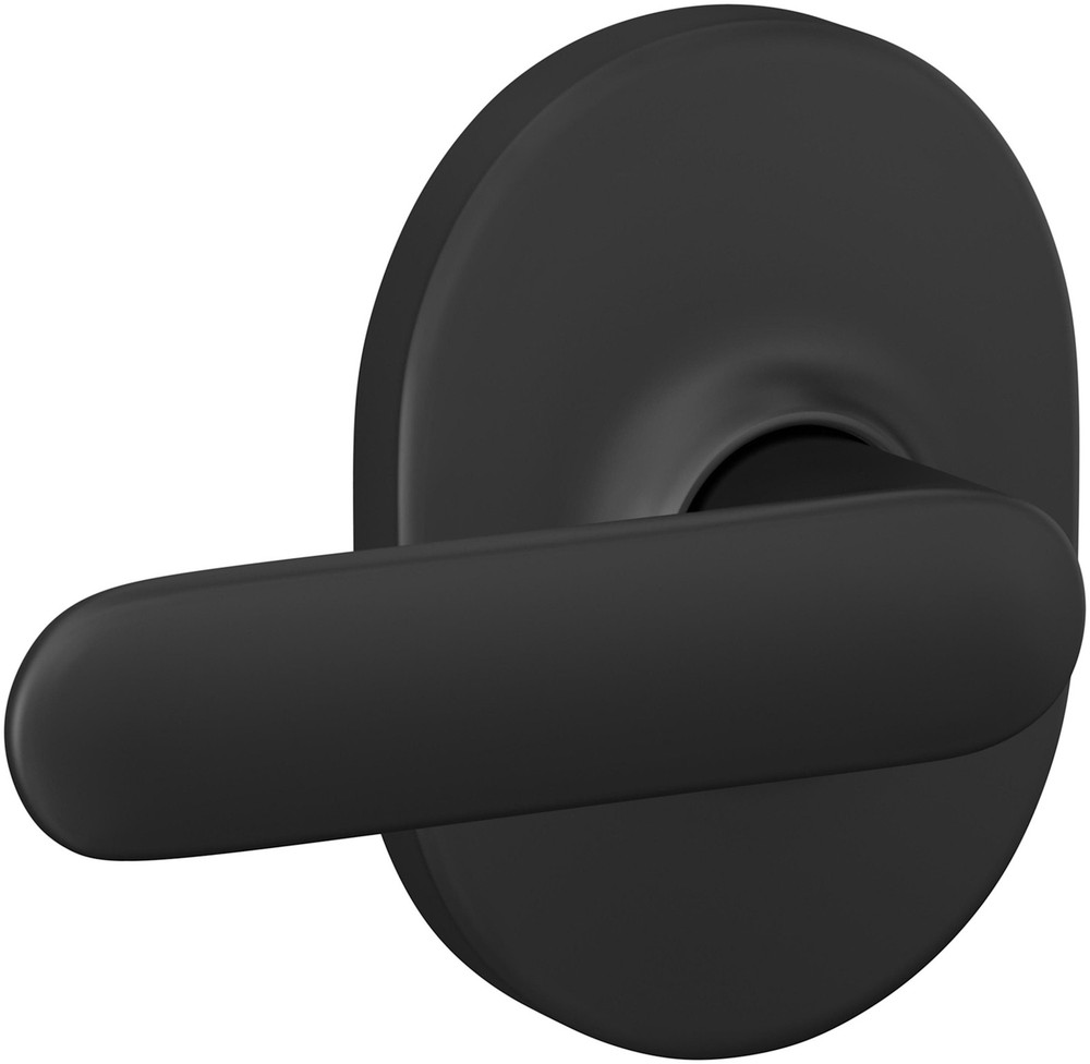 Schlage F10-DAV-RMN Black Davlin Passage Door Lever Set