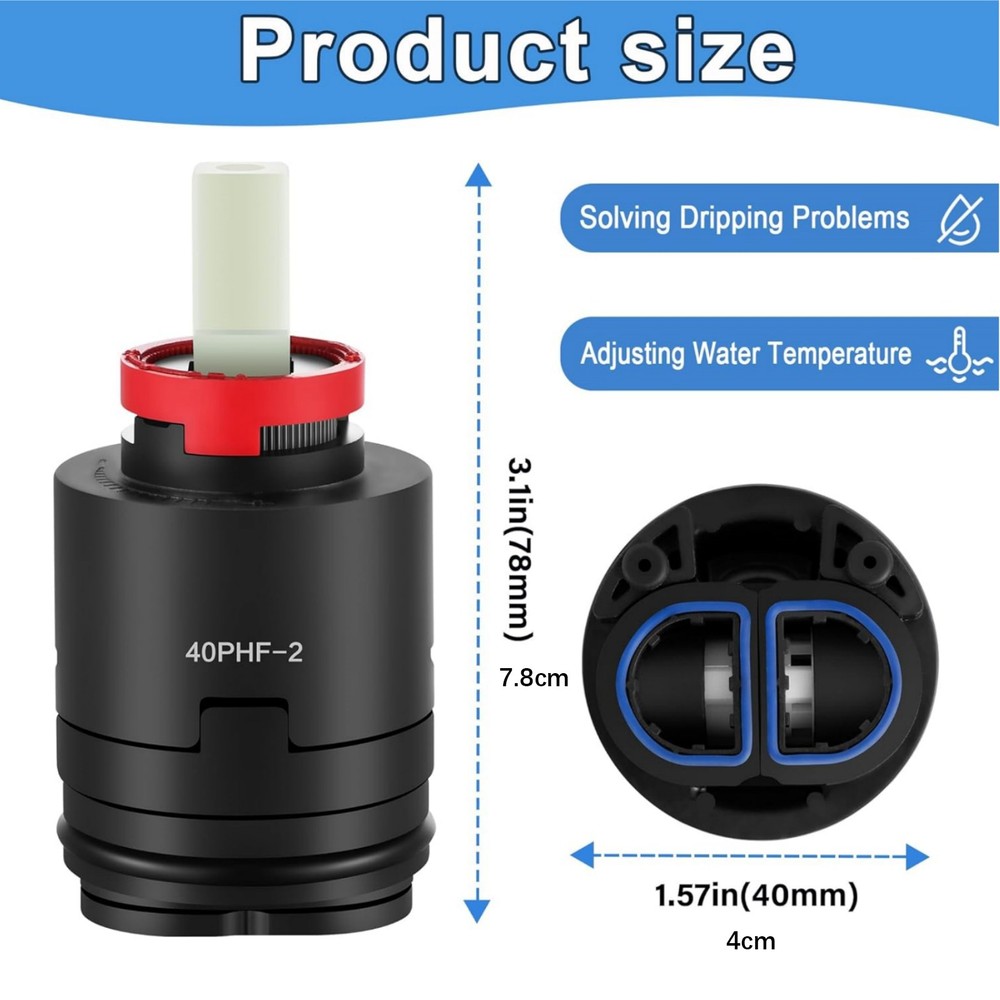 Durable 40PHF-2 40mm Shower Cartridge replacement For Glacier Bay/Dominion