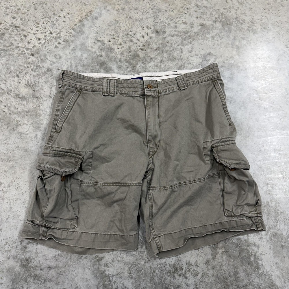 Polo Ralph Lauren Cargo Shorts Mens 42 Gray Cotton Utility Pockets Casual