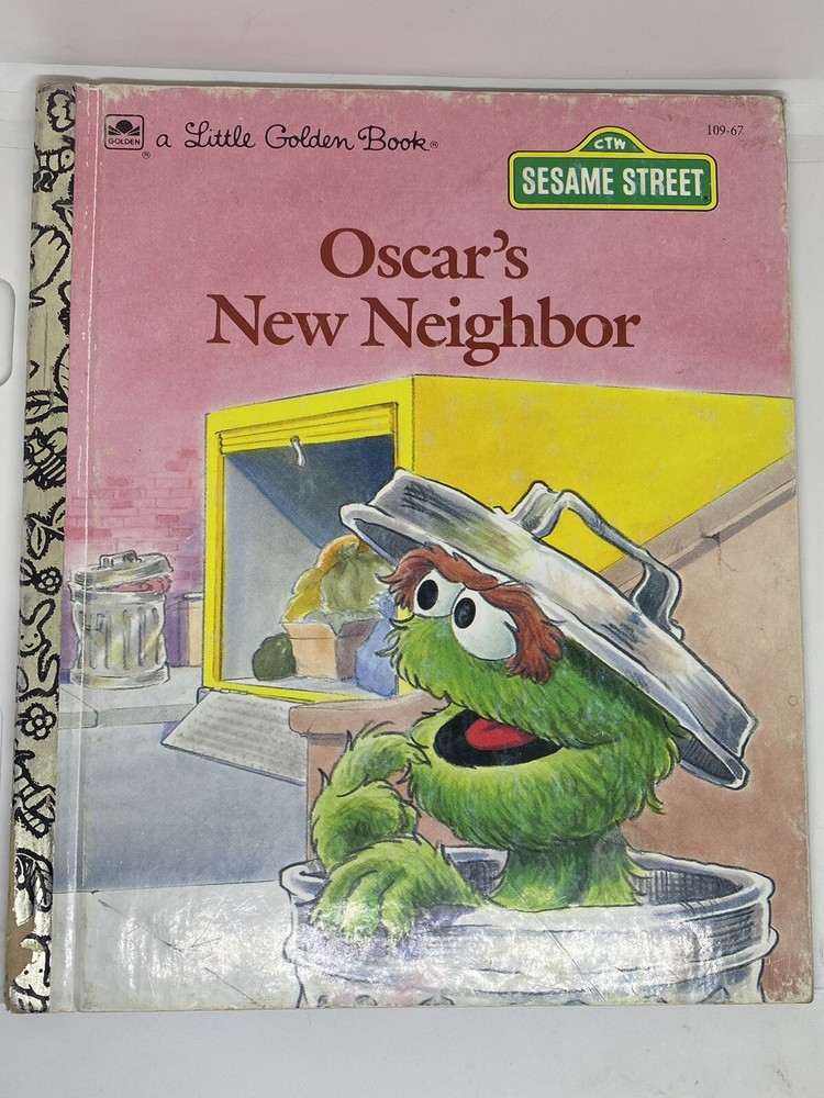 A Little Golden Book Oscar's New Neighbor 1992 Sesame Street Muppets /